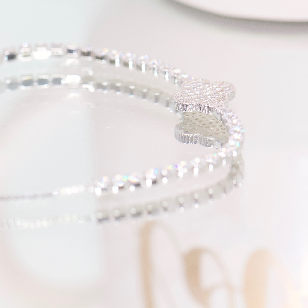 18k Gold Dipped Adjustable Tennis Leaf Bracelet - image 6